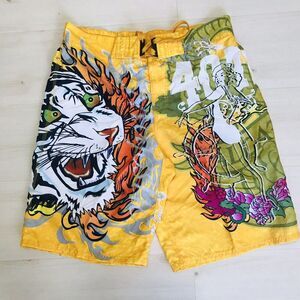 Tattoo Tattoo By Free Spirit Tiger Board Shorts Swim Trunks Size XL EUC